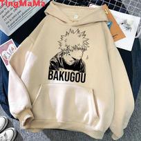My Hero Academia Bakugo hoodies Unisex Oversized streetwear Unisex hoody hoddies hip hop Ulzzang Unisex Hoodie L