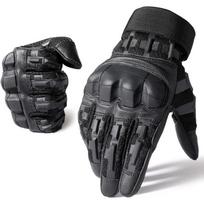 Rubber Guard Tactical Gloves for Men Touchscreen Airsoft Motociklų medžioklė lauke Large juoda