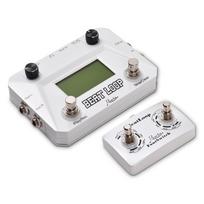 Rowin Drum Machine pedalas Apvalus įrašymo gitaros kilpos pedalas 40 būgnų ritmo LCD foninis apšvietimas balta