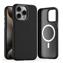 Prabangus verslo retro odinis plonas magnetinis belaidžio įkrovimo dėklas, skirtas Magsafe, skirtas iPhone 15 14 Pro Max 12 13, smūgiams atsparus galinis dangtelis For IPhone15 juoda