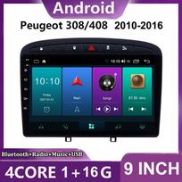 Automobilinis radijas Peugeot 408 Skirtas Peugeot 308 308SW 2010-2016 9 colių Android Carplay Multimedia Video Player GPS Navigacija WIFI 2+32GB 1+16GB