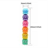 5 spalvų rinkinys mielas aštuonkojų paryškinimo rašiklis – fluorescencinis piešinys ir grafičių žymeklis mokyklai ir biurui 5 pcs +1 pen cover