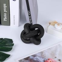 Wood Chain Link Decor 3 Link Wood Knot Decor Carved Decorative Chain Knot for Coffee Table juoda