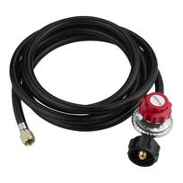 Propano reguliatorius 0-20 PSI aukšto slėgio reguliuojamas propano reguliatorius su QCC-1 tipo žarna US. Propano balionai Dujinis degiklis Fritiurinės atsarginės dalys juoda