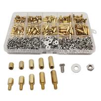 910Pcsset M3 Male Female Hex Brass Standoff Tarpiklio rinkinys su veržle ir poveržle PCB pagrindine plokšte 910 Pcs