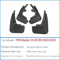 - FOR Mazda CX-30 cx30 MD Purvasargiai Sparnai Purvasaugis Apsauga purslams Purvasaugiai Automobilių Priedai Purvasargiai Priekiniai Galiniai 4vnt juoda