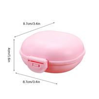 Mini Travel Soap Box with Lid Portable Soap Case Dish Shower Bathroom Drain Soap Container Tray Bathroom Accessories Dustproof rožinė