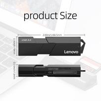 Lenovo nešiojamas 5Gbps USB 3.0 kortelių skaitytuvas 2 viename SD TF atminties kortelės Adapteris didelės spartos kortelių skaitytuvas kompiuteriui, skirtas Windows, skirtas mac D204 D204 juoda