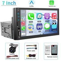 7 colių automobilio radijas 1 din Carplay Android Auto Multimedia MP5 vaizdo grotuvas Jutiklinis ekranas FM AUX įvestis Bluetooth MirrorLink Autoradio With Cam