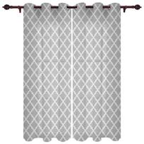Modernūs Maroko Juodai Balti Užuolaidų Virtuvės Dekoro Elementai Langų Užuolaidos Svetainei Miegamajam Užuolaidų Panelė 135W x 60H(cm)