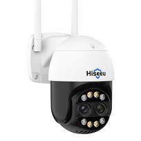 Hiseeu WHDC14 8MP Belaidė Stebėjimo Kamera Dvigubo Objektyvo Montuojama ant Sienos Išmani WiFi Kamera 8x Priartinimas IP66 EU Plug