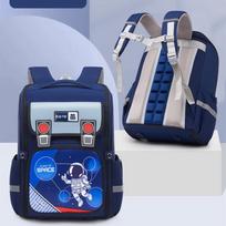 Astronautas berniukų mergaičių mokyklinis krepšys didelės talpos Oksfordo audinio kuprinė, skirta Junior Noctilucent Mochilas vandeniui atspari stuburo apsauganti kuprinė vaikams 41*32*21CM