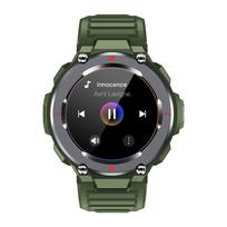 Armijos išmanusis laikrodis vyrų Bluetooth skambutis neprisijungus Muzika Sportas Širdies ritmo monitorius IP67 Neperšlampamas išmanusis laikrodis 400Mah žalia