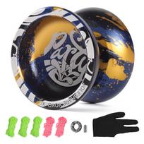 Profesionali „Yoyoball“ konkurencinė aliuminio „Yoyo Ball Yoyoball“ dovana su virvelėmis ir pirštine mėlyna