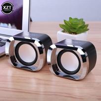 Mieli 2 vnt. stalinio kompiuterio USB mini garsiakalbiai laidinis žemų dažnių stereo žemų dažnių garsiakalbis nešiojamam kompiuteriui, išmaniesiems telefonams, MP4, MP3 grotuvams juoda