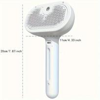 Pet Spray Hair Comb Pet Hair Remover Cleaning Brush Cats Grooming Dog Accessories Tools Dematting Water Mist Humidifier Comb balta