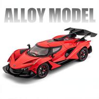 1/24 mastelio Apollo IE žaisliniai automobilių modeliai, lydinio liejiniai su garsu ir šviesa, atitraukiami transporto priemonių modeliai berniukams, gimtadienio dovanos raudona