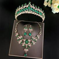 Princesės nuotakos papuošalų rinkinys moterims mados tiara vestuvinis vėrinio rinkinys karūna auskarai nuotakos vėrinio rinkinys išleistuvių