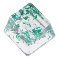 Resin Keycap OEM profilis mechaninėms klaviatūroms Foninis apšvietimas Klaviatūros dangtelis Permatomas klaviatūros dangtelis, skirtas žaidimų kompiuterių klaviatūroms 1 vnt. mėlyna