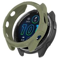 TPU apsauginis dėklo dangtelis, skirtas Garmin Forerunner 265 265S 965 Smart Watch Band Minkštos silikoninės buferio apsaugos apvalkalo priedams For Forerunner 265 žalia