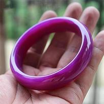 Natural Imperial Purple Chalcedony Bracelet Fashionable Charm Emerald Bangle Women's Gift 54MM