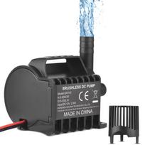 Panardinamasis 12 V vandens siurblys elektrinis 330 l/h mažas fontano siurblys su maksimaliu 6,5 pėdų pakėlimu, 1,6 pėdų laidu ir QR70E juoda