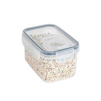 Plastikinės maisto laikymo talpyklos su dangčiais 7 vnt. sandarios virtuvės kanistrai miltams, grūdams, cukrui, sandėliuko organizavimo etiketės ir žymeklis. One Size