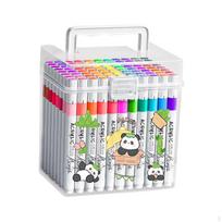 Akrilinių dažų žymekliai rašikliai Spalvotas piešinys su drobės laikymo dėžute 120 colors
