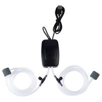1vnt akvariumo oro siurblys USB maitinamas deguonies aeratorius žuvų bako priedai Oro siurblys žuvies oro siurblys Reguliuojamas oro vožtuvas Tylus burbulinis siurblys juoda