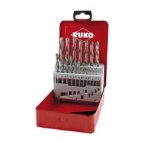 Kairinių metalo grąžtų rinkinys RUKO HSS-G 19-kos dal,