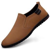 Madingi natūralios odos vyriški batai Atsitiktiniai itališki loaferiai Verslo prabangus prekės ženklas Formalūs slip-on vyriški laivininkų batai Minkštas padas Vairavimo batai 37 ruda