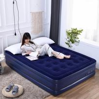 Pripučiama lova Aukštos kokybės dvisluoksnė stora viengulė/dviguba lova su oro pagalvėlėmis Buitinė sulankstoma tinginė lova Double bed mėlyna