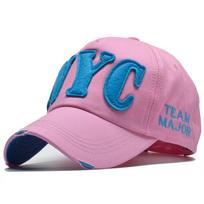 Beisbolo kepuraitė Moteriška medvilnė Casquette Bone Snapback Kepurės Vyriški Nyc Letter NY beisbolo kepurė 55-60cm rožinė