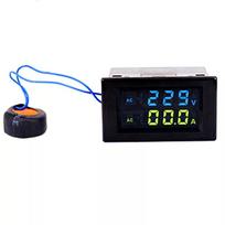 D85-2042A dvigubo skaitmeninio ekrano LCD voltmetro ampermetras AC80-500V įtampos matuoklis srovės matuoklio testeris juoda