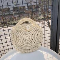 Apvalūs šiaudiniai krepšiai 16*5*22cm smėlis