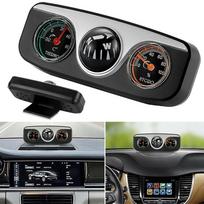 3 viename automobilio prietaisų skydelio termometras, higrometras, kompasas, navigacinis rutulys one size