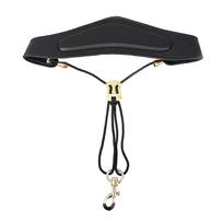 Reguliuojamas PU odinis saksofono kaklo dirželis su žalvario plieno kabliu Pridėkite medvilninį saksofono dirželį 6.5CM