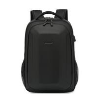 Vyriška kuprinė kietas apvalkalas su USB įkrovimo prievadu, atsparus vandeniui 180° atviras verslo kelionių nešiojamasis kompiuteris, 15,6 colio juoda AP-21 15.6 inch juoda