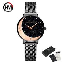 Prabangus moteriškas rankinis laikrodis Quartz Movement rankinis laikrodis Moon Stars naktiniai laikrodžiai moterims