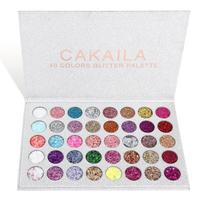 CAKAILA 40 Color Glitter Powder Sequin Curry Cream Diamond Glitter Eyeshadow Palette white
