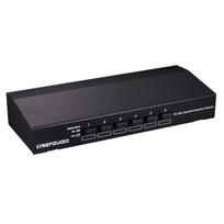 LINEPAUDIO Professional 6 porų vieno šaltinio garsiakalbių parinkiklis dvikrypčio ryšio stereofoninis juoda