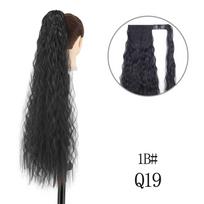 XINRAN Women Ilgi banguoti plaukai Arklio uodega Gamta netikra surišimo uodega priauginama plauku piešinys Sintetinis aukštos temperatūros pluošto uodega 24inches