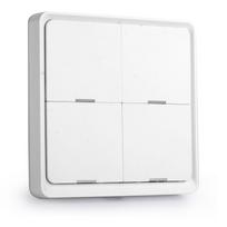Tuya ZigBee Wireless Smarts scenos jungiklis 4 gaujos scenarijaus jungiklis 4 kelio plokštės scenos klavišų jungiklis Tuya balta