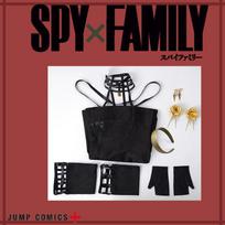 Anime Spy X Family Yor Forger Cosplay kostiumas Perukas Suknelės Kostiumas Juodas Raudonas Sijono Komplektas Yor Briar Auskarai Ilgi Plaukai Moterų Drabužių Vakarėlis S