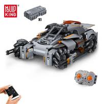 MOULD KING 15052 Statybinis blokas vaikams Techniniai automobilių žaislai MOC plytos RC motorizuotas dykumos audros sunkvežimio modelis, gimtadienio dovana vaikams pilka