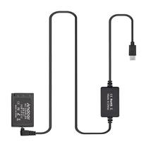 Andoer PD USB Type-C laidas prie DR-E17 tuščiosios baterijos nuolatinės srovės movos LP-E17 pakeitimas, skirtas Canon EOS M3 juoda