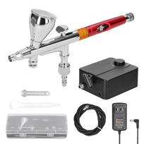 Daugiafunkcis profesionalus T218 0,3 mm Airbrush Max 30PSI oro siurblių rinkinys modelių kūrimui „pasidaryk pats“ UK Plug įvairiaspalvis