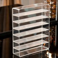 Skaidri akrilinė kosmetikos laikymo dėžutė Makiažo šešėlių paletės laikymo organizatorius Naujas laikymo konteineris 1Pc white