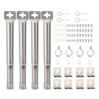 4 vnt Universalus reguliuojamas nerūdijančio plieno kepsninės dujinės kepsninės pakeičiamas tiesių vamzdžių vamzdžių degiklis 4Pcs