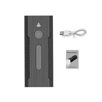 Lauko avarinis žibintuvėlis nešiojamas dviračių žibintas USB įkraunamas didelės galios žibintas, atsparus vandeniui juoda